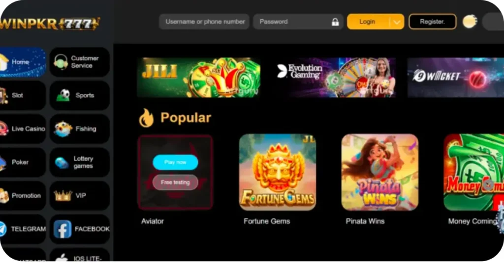 WINPKR777 Game Download for Free Earning APP