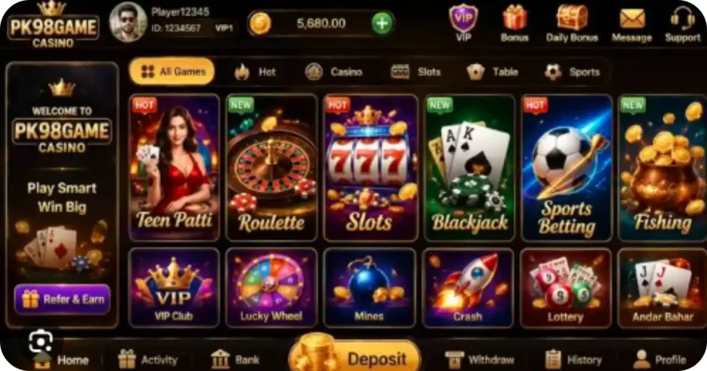 PK98 Game for Free Earning App